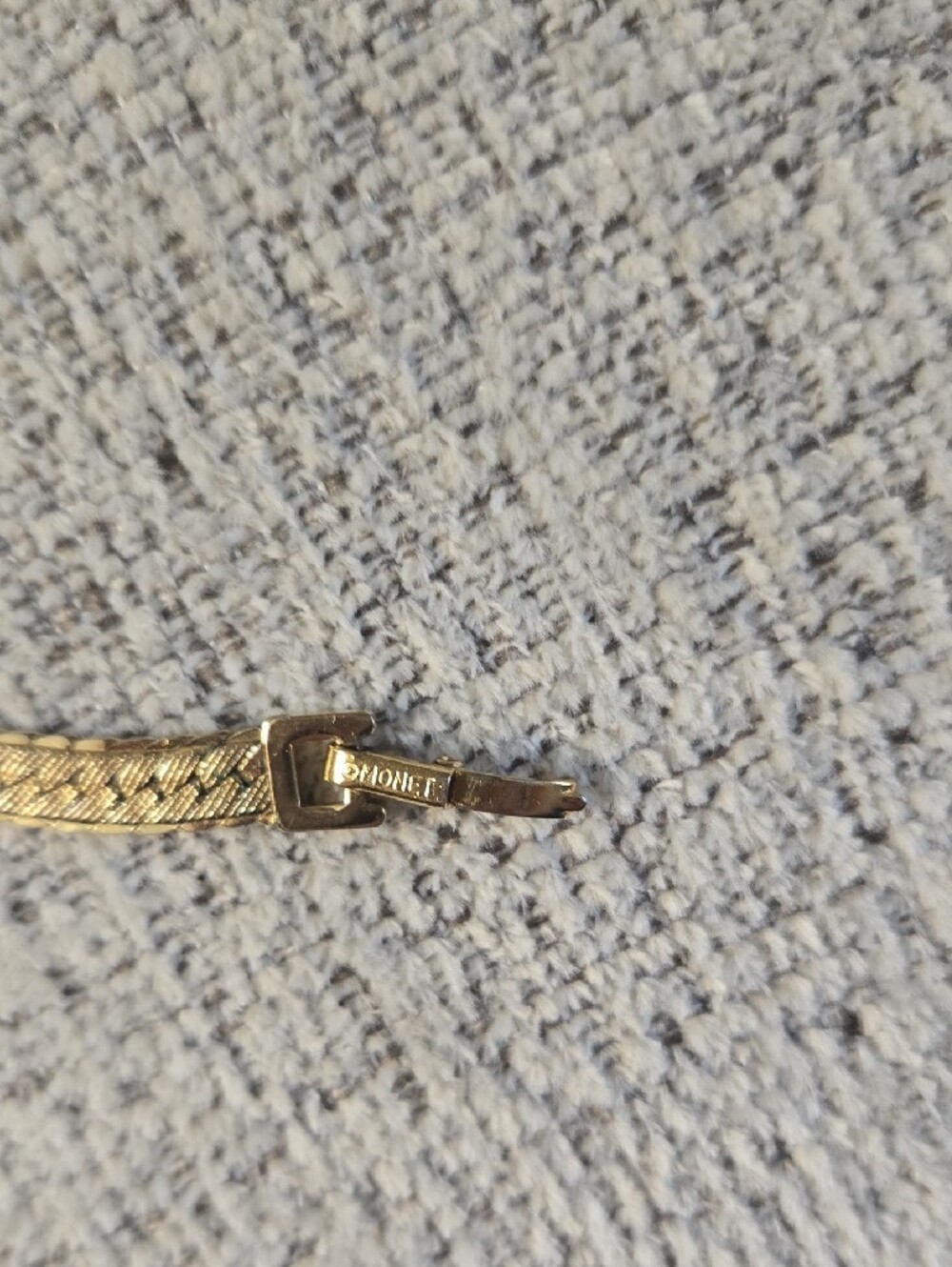 Monet Gold Tone Braided Link Bracelet 7" - Picture 4 of 6